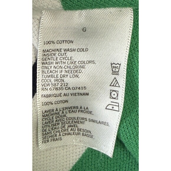 Nautica Mens Striped Polo Shirt Y2K Coastal Casual Preppy Sailboat Logo Sz Lg - Picture 5 of 7